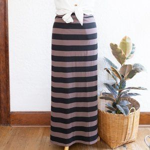 Billabong Striped Long Skirt